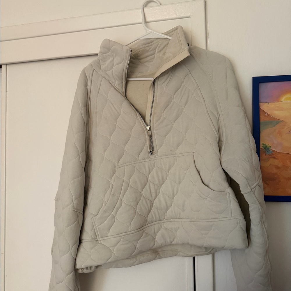 Lululemon Athletica Cream Quilted Puffer Jacket